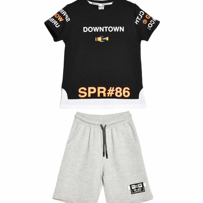-σετ-βερμούδα-αγόρι-sprint-222-3046s200-μπλούζα-κοντομάνικη-μαύρο-γκρι-σορτς-2
